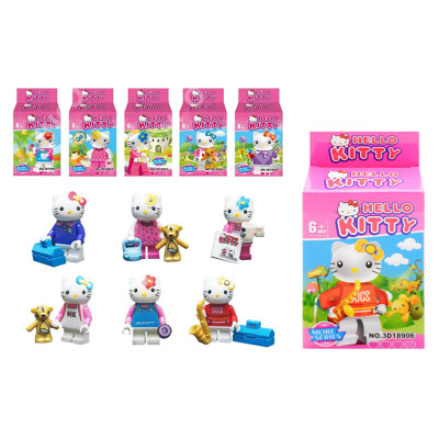 Конструктор із мультфільму Hello Kitty 3D Brick 18901-18906