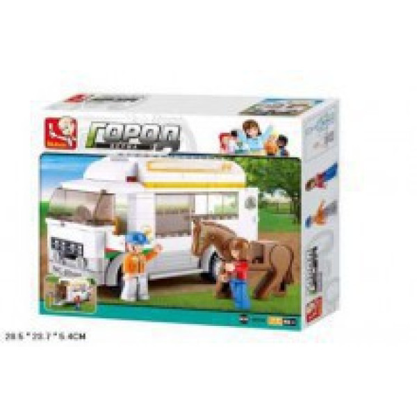 RUS Конструктор Місто трейлер з конем 170 деталей M38-B0559R