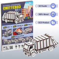 Конструктор Mr.Playwood Сміттєвоз механічний дерев'яний 10802