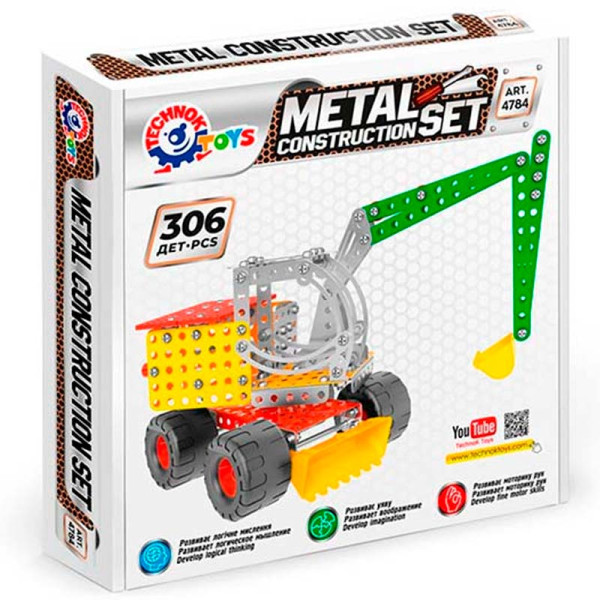Конструктор Технок Екскаватор металевий 4784 Конструктор Технок Екскаватор металевий 4784