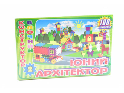 Конструктор блоковий Юний архітектор (100 деталей) Витв.