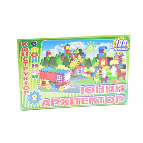 Конструктор блоковий Юний архітектор (100 деталей) Витв.