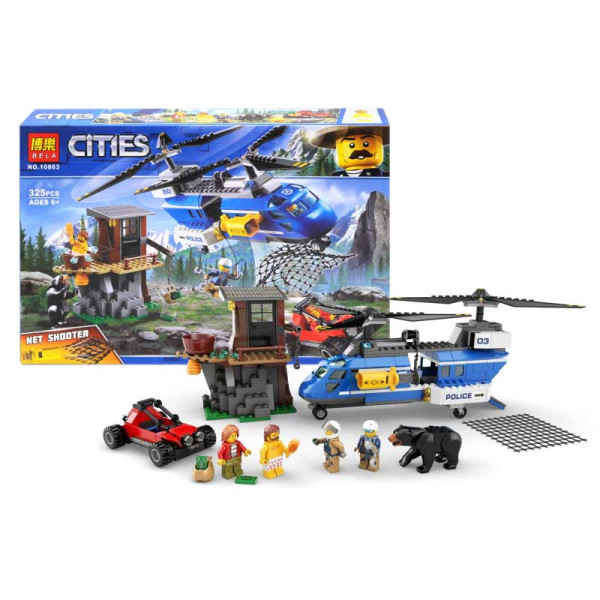 Конструктор серії CITIES "Арешт у горах" 325 деталей 10863 Конструктор серії CITIES "Арешт у горах" 325 деталей 10863