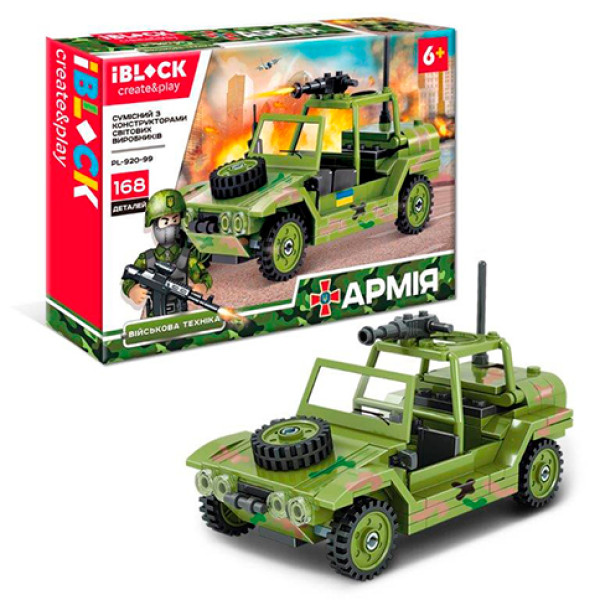 Конструктор IBLOCK армія 168 деталей інструкція українською в коробці 30х2 PL-920-99 Конструктор IBLOCK армія 168 деталей інструкція українською в коробці 30х2 PL-920-99