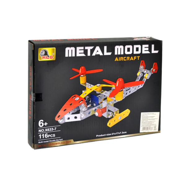 Конструктор металевий "Вертоліт" 116дет X633-7 р.28*20*4см X633-7