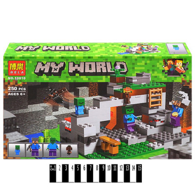 Конструктор MINECRAFT Печера зомбі 250 деталей 10810