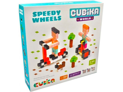 Дерев’яний конструктор Cubika World "Швидкі колеса" 15290 Дерев’яний конструктор Cubika World "Швидкі колеса" 15290