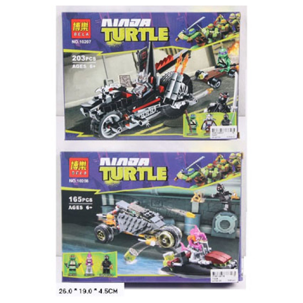 Конструктор Ніндзя черепашки 165 деталей 10207/08 Конструктор Ніндзя черепашки 165 деталей 10207/08