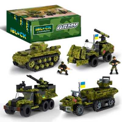 Конструктор IBLOCK арт. PL-921-427 (48шт/6) 6 диспл. по 8штАрмія 154-237де PL-921-427