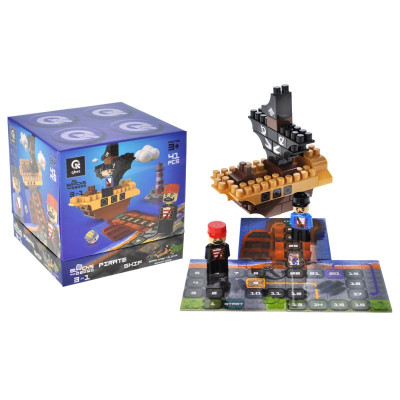 Конструктор qbee "Block&Steps: Піратський корабель" 41 деталей блочний QB300-104