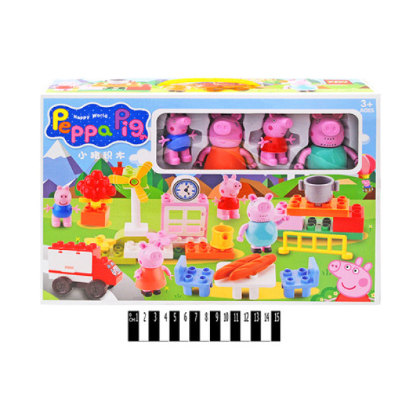 Конструктор із великими деталями Свинка Пеппа YM8801