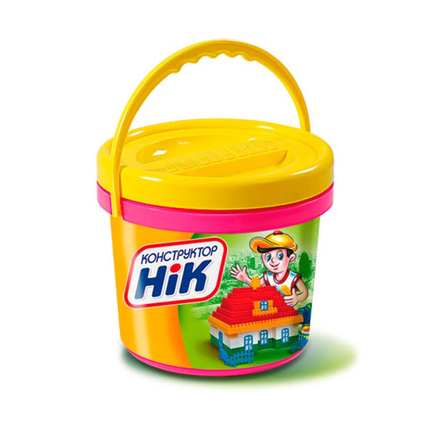 Конструктор дитячий "НІК" (52 дет.) відро 4820041670538 Юника 70538