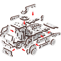 Конструктор Mr.Playwood Евакуатор механічний дерев'яний 10805