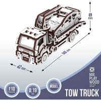Конструктор Mr.Playwood Евакуатор механічний дерев'яний 10805