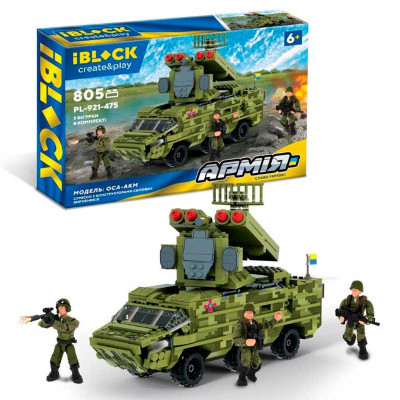 Конструктор IBLOCK арт. PL-921-475 (6шт) Армія ОСА-AKM 805 дет. 3 фиг у PL-921-475