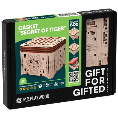 Конструктор Mr.Playwood Скринька Таємниця Тигра механічний дерев'яний 10606