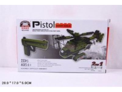 Конструктор 2в1 пістолет+вертоліт 233 деталі 81053
