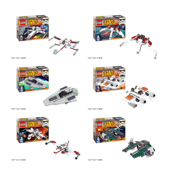Конструктор Star Wars 6 видів 63-90 деталей 75071/2/3/4/5/6