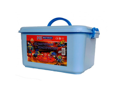 Магнітний конструктор МАГНІКОН 170 деталей Plastic box (МК-170) МК-170