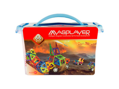 Конструктор Magplayer магнітний набір бокс 66 ел. МРТ-66 МРТ-66 Конструктор Magplayer магнітний набір бокс 66 ел. МРТ-66 МРТ-66