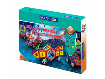 3D магнітний конструктор МАГНІКОН 83 дет МК-83