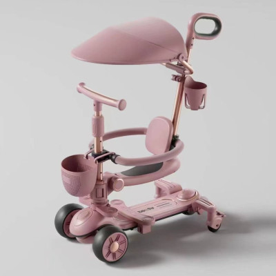 Дитячий самокат 4in1 8028 pink, Розовый