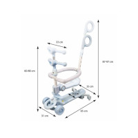 Самокат CITY LINE 4in1 Baby Care 388, Розовый