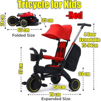 Біговел Tri-cycle 4in1 PA66 red, Красный