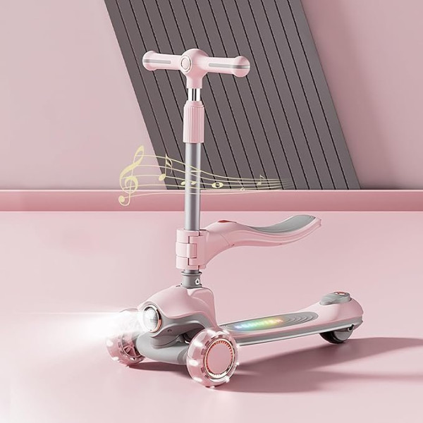 Дитячий самокат 2in1 K603 pink, 1 шт Дитячий самокат 2in1 K603 pink, 1 шт