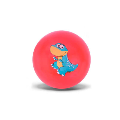 М'яч гумовий 9'' 60 грамів з малюнком Динозавра RB24374_Red
