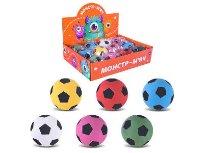 Пострибунчик 6 см гумовий у вигляді футбольного мячу PR2518