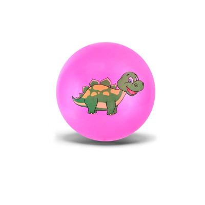 М'яч гумовий 9'' 60 грамів з малюнком Динозавра RB24374_Pink