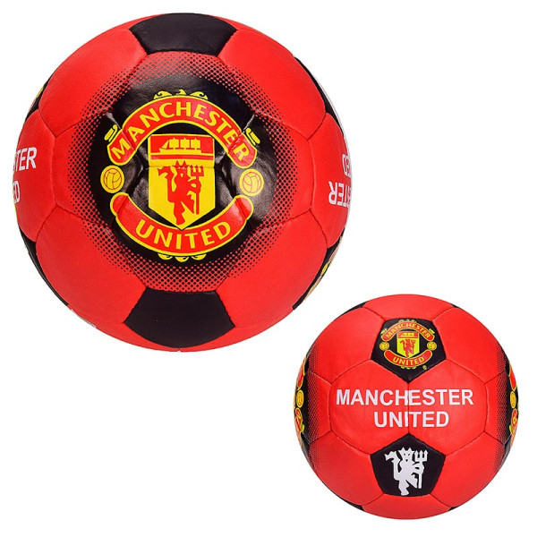 Мяч футбольний MANCHESTER UNITED №5 PU 420 гр сітка+голка FP087