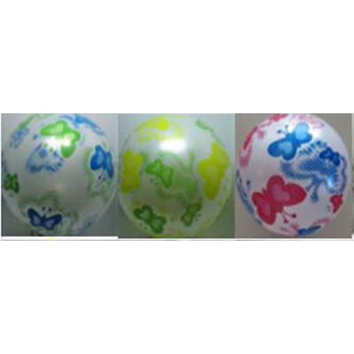 М'яч 9" з метеликами (рожевий білий помаранчевий) у с BT-PB-0051