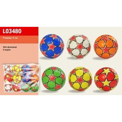 М'яч фомовий 6 см (6 кольорів) у пакеті L03480 М'яч фомовий 6 см (6 кольорів) у пакеті L03480