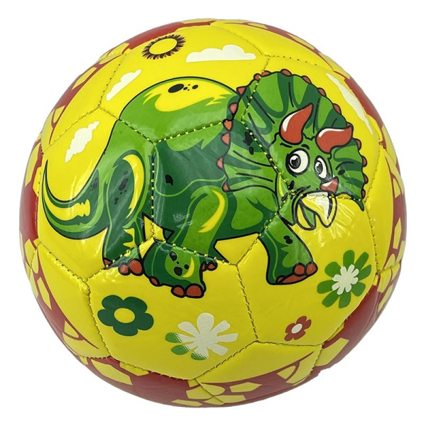 М'яч футбольний Динозаври 2 дитячий розмір 2000996114512_Red-Yellow