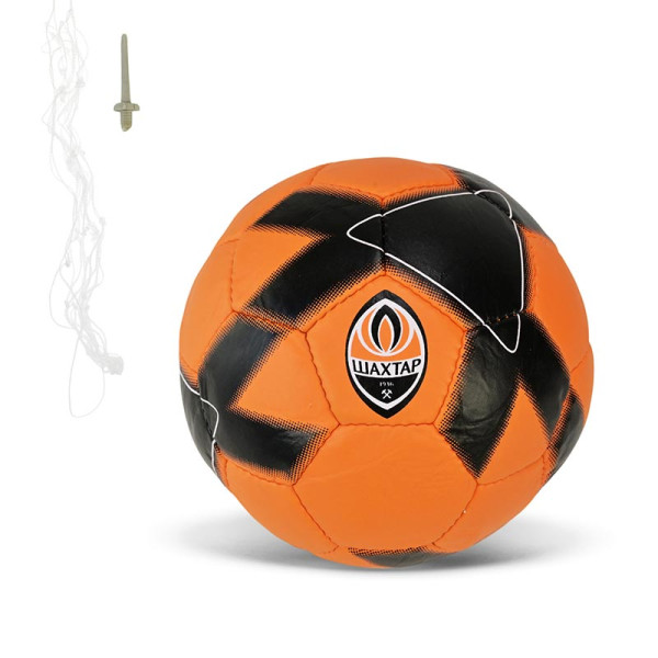Мяч футбольний ШАХТАР №5 PU 420 гр сітка+голка FP090
