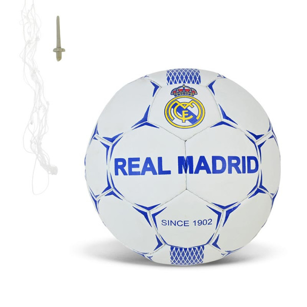 Мяч футбольний REAL MADRID №5 PU 420 гр сітка+голка FP089