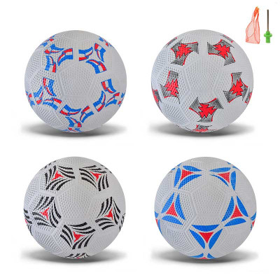 М'яч футбольний №5 Гума 420 грам MIX 2 кольори з сіткою та голкою FB2323
