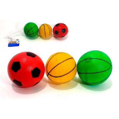 Набір дитячих м'ячів "Спорт" 3 в 1 YT017-019_Orange-Green-Yellow