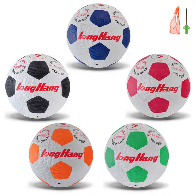 М'яч футбольний №5 Гума 420 грам MIX 2 кольори з сіткою та голкою FB2321
