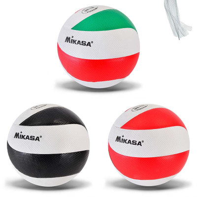 М'яч волейбол PVC 3 кольори, сітка, металлична голка в комплекті VB190204