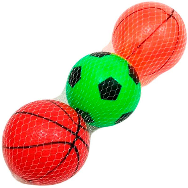 Набір дитячих м'ячів "Спорт" 3 в 1 YT017-019_Red-Orange-Green