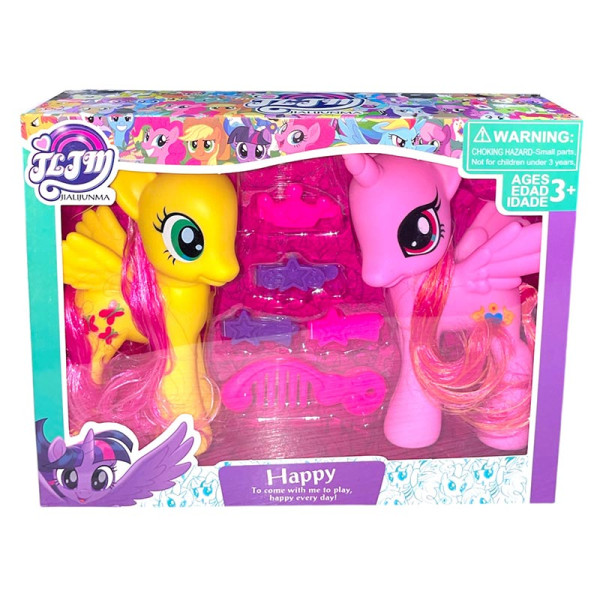 ФІгурка поні з аксесуарами XQ9922B/E_Yellow-Pink