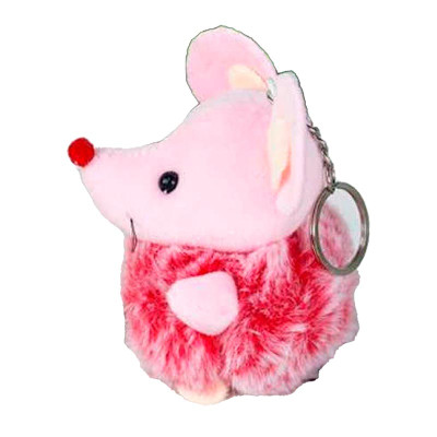М'яка миша-брелок розмір 10 см X191_Pink-Red