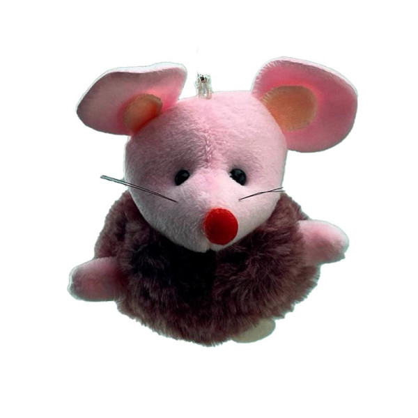 Мяка миша-брелок розмір 10 см X191_Pink-Gray Мяка миша-брелок розмір 10 см X191_Pink-Gray
