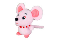 Мяка миша-брелок розмір 10 см X192_Pink