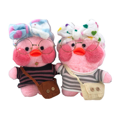 Мяка іграшка качка lalafanfan рожевий lalafanfan pink