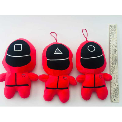 М'яка іграшка-брелок "Гра в кальмара" 23 см М'яка іграшка-брелок "Гра в кальмара" 23 см