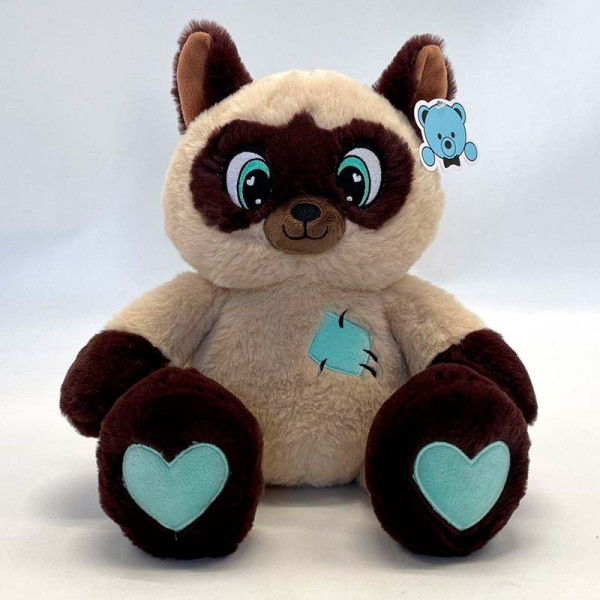 Мяка іграшка кішка флуоресцентне світло 25 см HKF2207